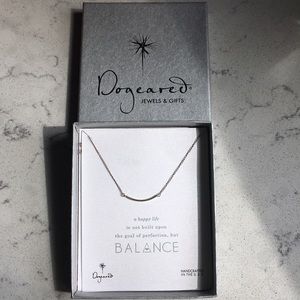 Dogeared Balance Curved Tube Necklace .925 Silver